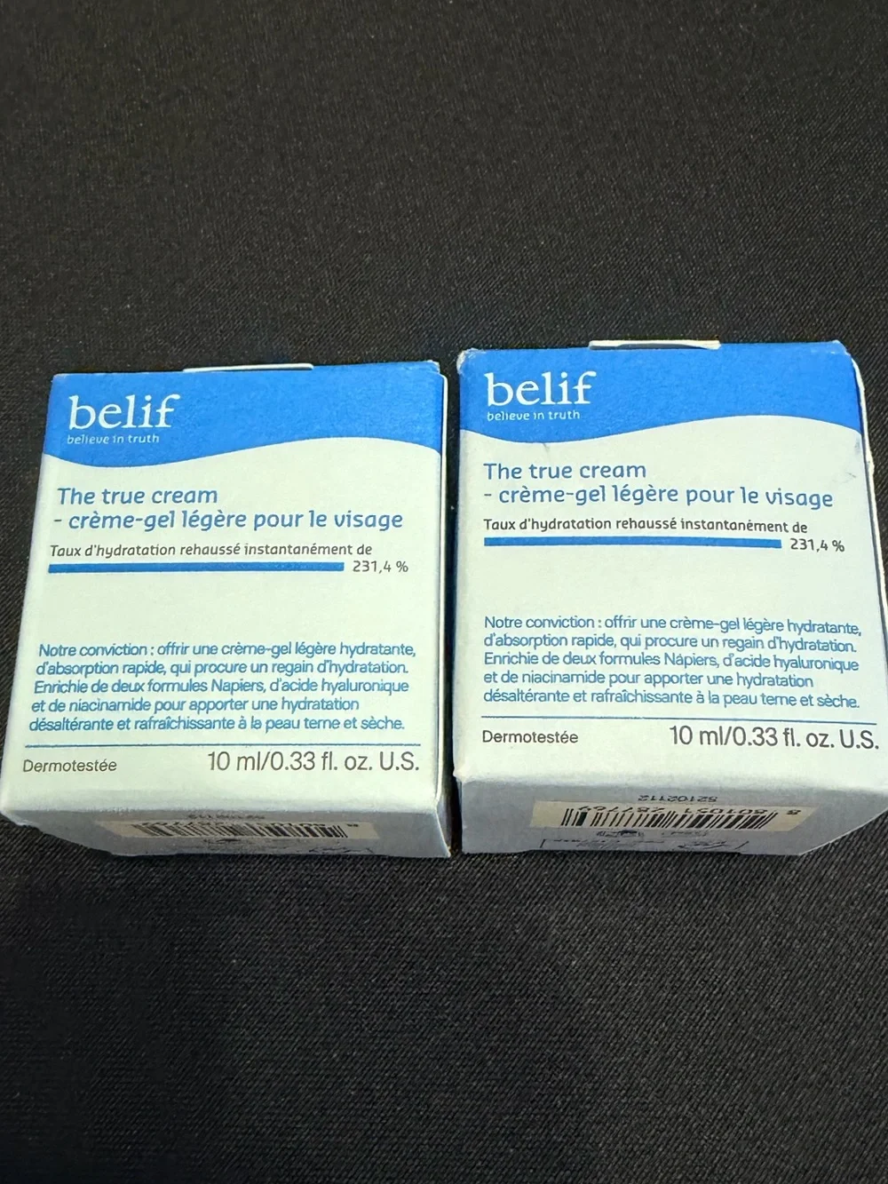 🦋5/$25 2 belif The True Cream Aqua Bomb - Blue Mini Boxes (Pair) - Picture 2 of 3